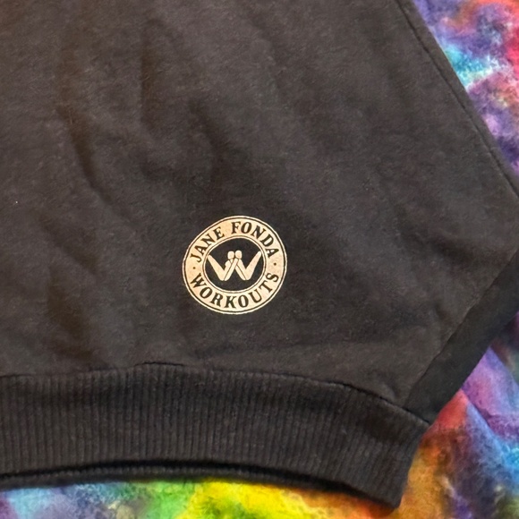 VTG 80s Jane Fonda Workouts Active Wear Gym Fitness Workout Loose Fit Top SMALL - Picture 3 of 10